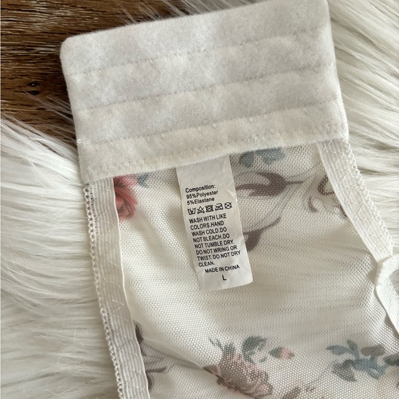 NWOT Floral Print Mesh Corset Bra with Underwire - Picture 11 of 13